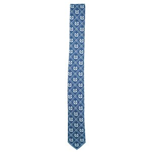 U-State Lattice Stripe Skinny Tie